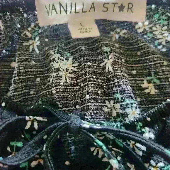 Womens, large, Vanilla Star, short, black, floral, stretchy dress - Picture 9 of 13